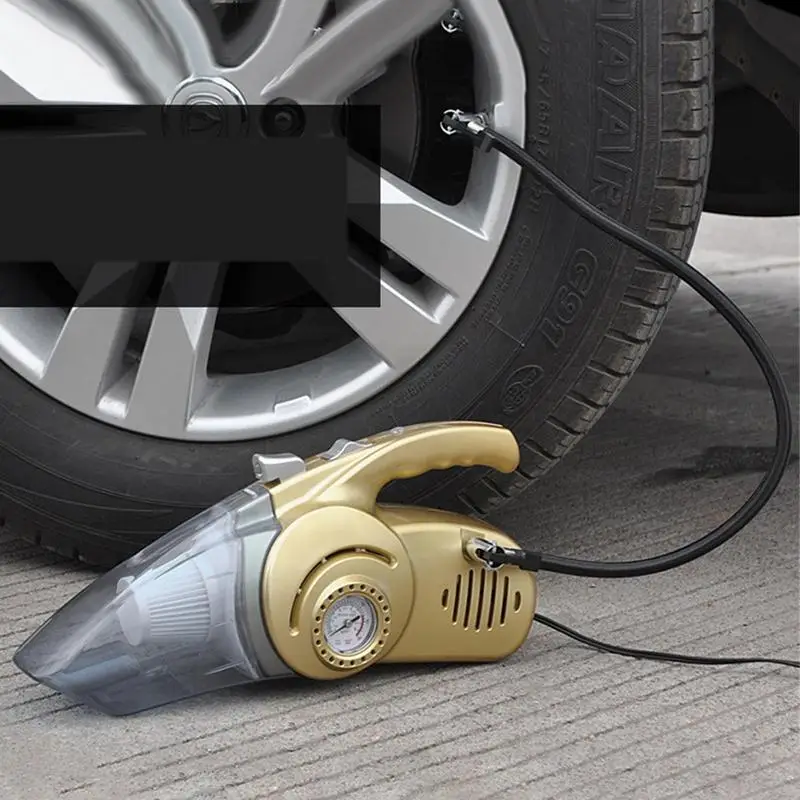 Мощен Авто прахосмукачка 4 В 1, Автомобилен въздушен компресор, кабел за измерване на налягането в гумите, Прахосмукачка за кола с led подсветка - 3