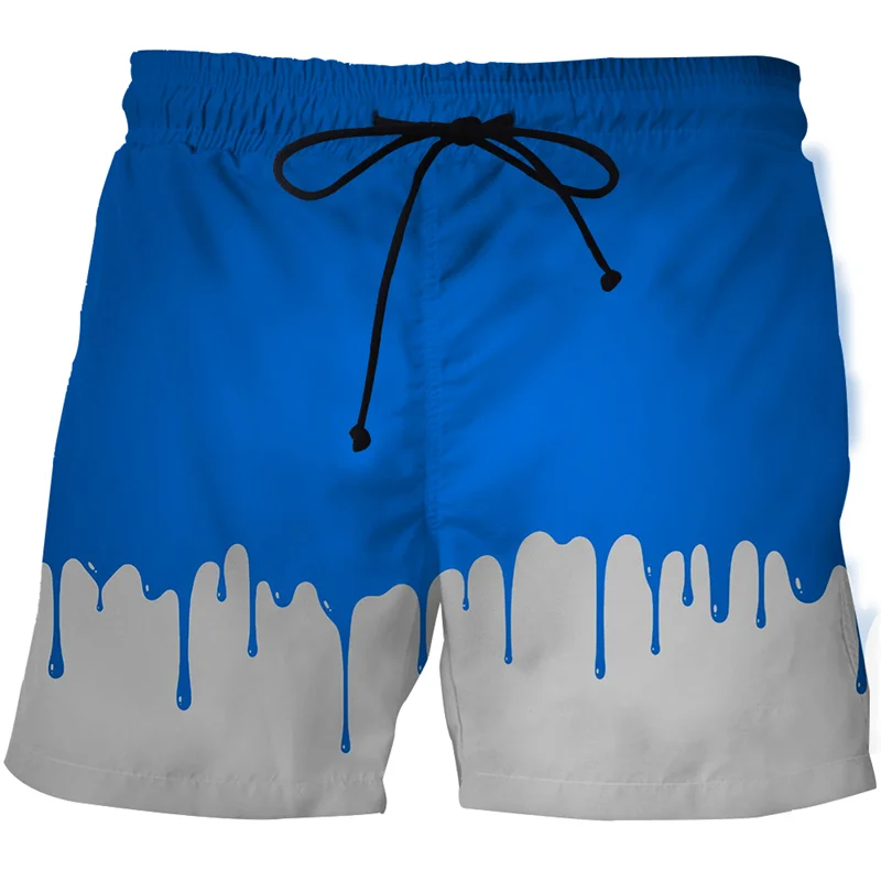 Мъжки Плажни панталони с 3D принтом, Къси Мъжки цветни Плажни шорти, Ежедневни панталони за морски Сърф, Летни шорти за плуване Унисекс - 3