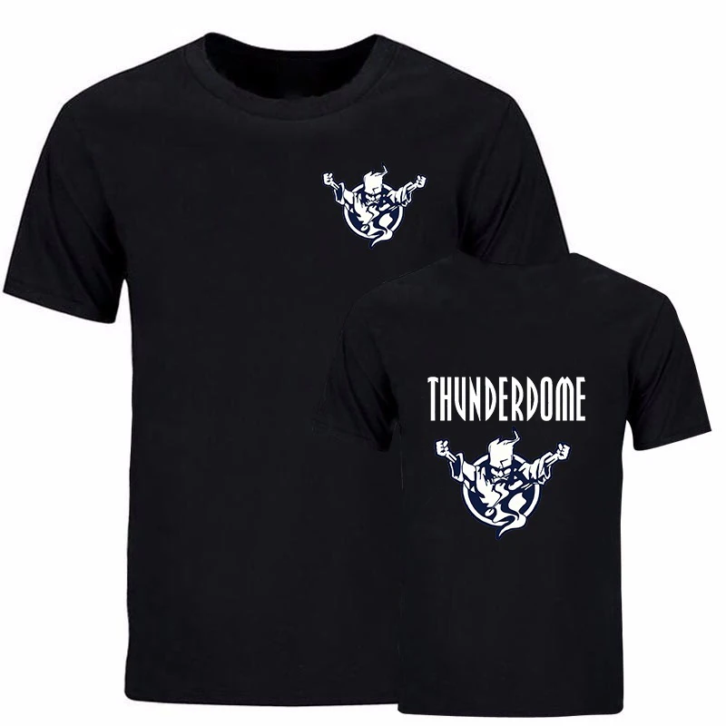 Нова тениска Thunderdome, мъжки модни и ежедневни риза в стил хип-хоп, тениски, блузи, Лятна, черна тениска - 2