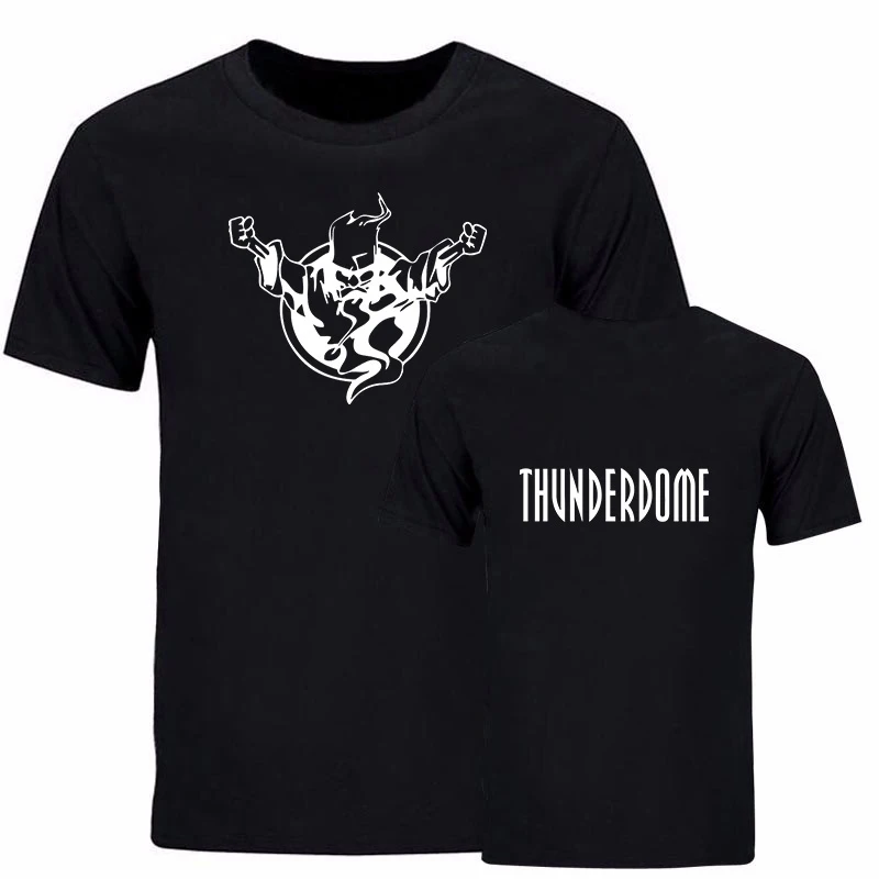 Нова тениска Thunderdome, мъжки модни и ежедневни риза в стил хип-хоп, тениски, блузи, Лятна, черна тениска - 3
