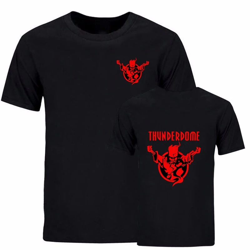 Нова тениска Thunderdome, мъжки модни и ежедневни риза в стил хип-хоп, тениски, блузи, Лятна, черна тениска - 4