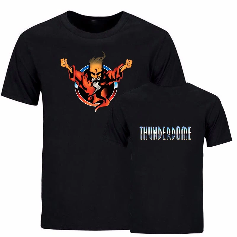 Нова тениска Thunderdome, мъжки модни и ежедневни риза в стил хип-хоп, тениски, блузи, Лятна, черна тениска - 5