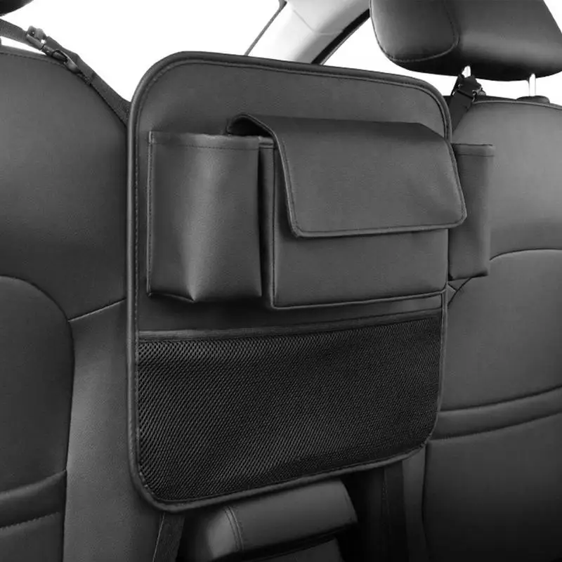 Органайзер за съхранение на облегалките на автомобилни седалки, Автоматичен Багажник, Регулируем Чанта за съхранение на задната седалка, Мултифункционална Поставка за табли за автомобилни седалки - 3