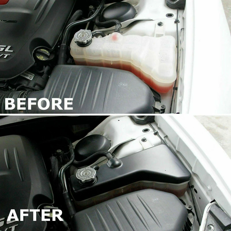 Прахоустойчив чанта за резервоара за охлаждащата течност на двигателя на автомобила, матово черно, подходяща за Dodge Challenger Charger Chrysler 300/300c 2011-2021 - 3