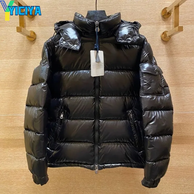 Пуховик YICIYA, брендовое палто Moncl, черна топло дамско яке-бомбер, зимни високо качество на университетски дамски якета в американски стил, модни палта - 1