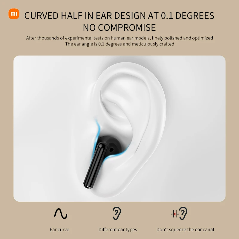 Слушалки XIAOMI Mini Bluetooth 5.3 AP09 Безжични спортни слушалки в ушите TWS Слот Слушалки С микрофон за спорт - 1