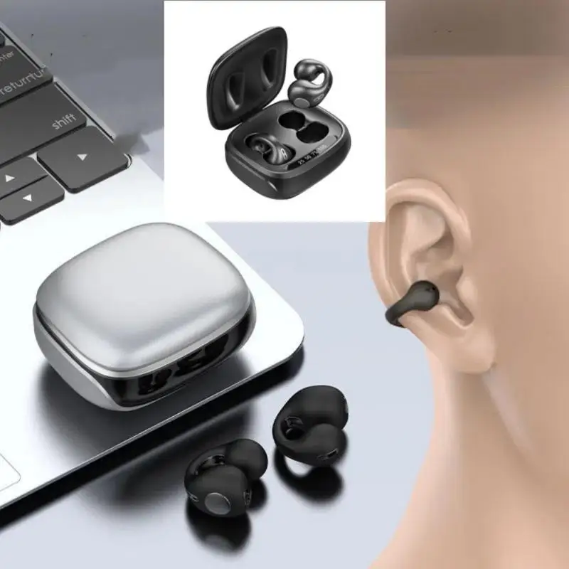 Слушалки с костна проводимост Bluetooth, обици, Безжичен скоба за ушите Huawei Капитан 40 Pro Moto G42 iPhone 5 5S 5G xiao Mi 10T (Pro) - 0