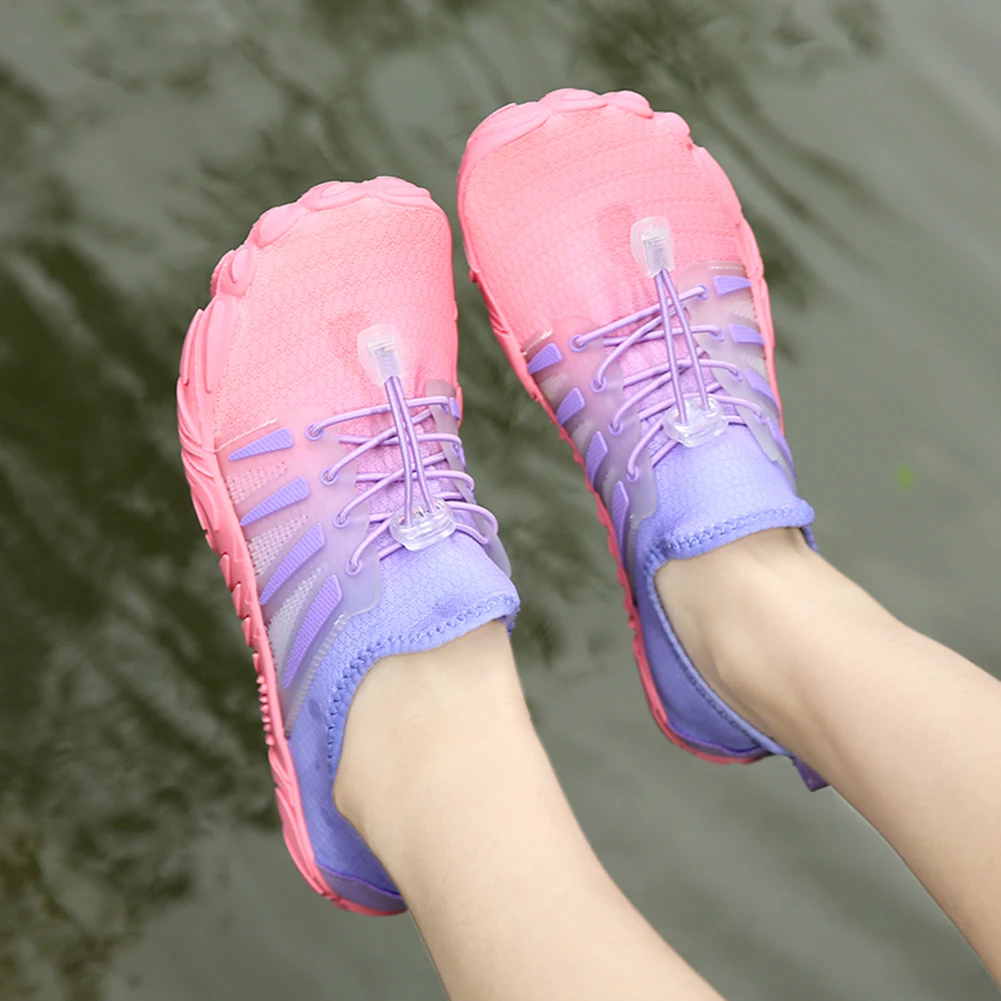 Унисекс обувки без шнур за плаване по река Нескользящие гумени Блатистата маратонки Дишащи бързо съхнещи ластични шнурове, удобни за плаж, плуване - 2
