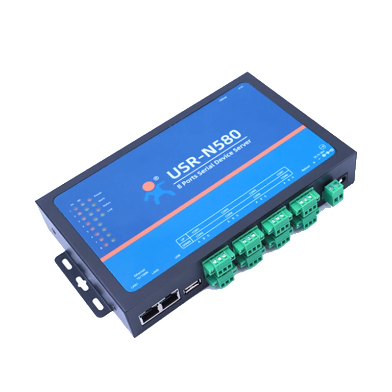 ЮЕСАР-N580 8-канален сериен Ethernet конвертор RS485 порта с поддръжка на ModBus RTU в TCP - 0