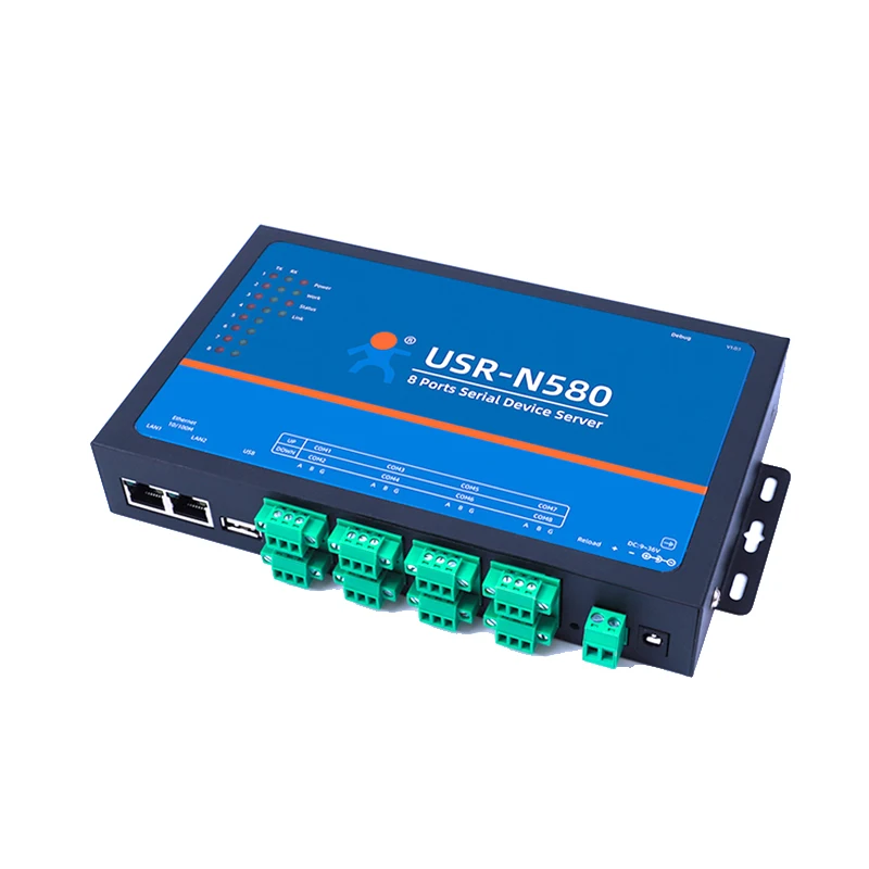 ЮЕСАР-N580 8-канален сериен Ethernet конвертор RS485 порта с поддръжка на ModBus RTU в TCP - 2